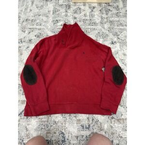 Polo Ralph Lauren Cowl Neck Gray Cotton Sweater with Elbow Pads XXL